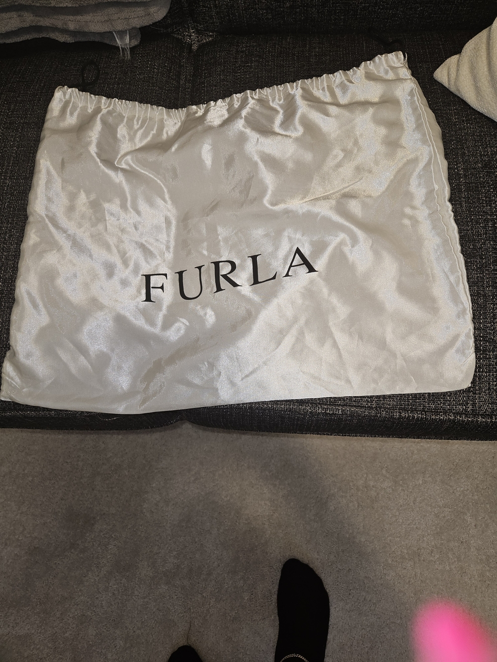 Furla Cream Satin Skirt with Subtle Shine